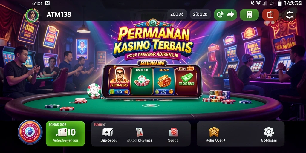 Screenshot gameplay ATM138 menampilkan keseruan permainan Kasino.