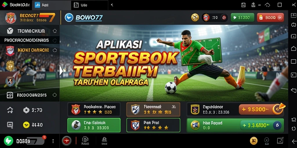 Tampilan antarmuka aplikas BOWO77 yang bersih dan informatif.