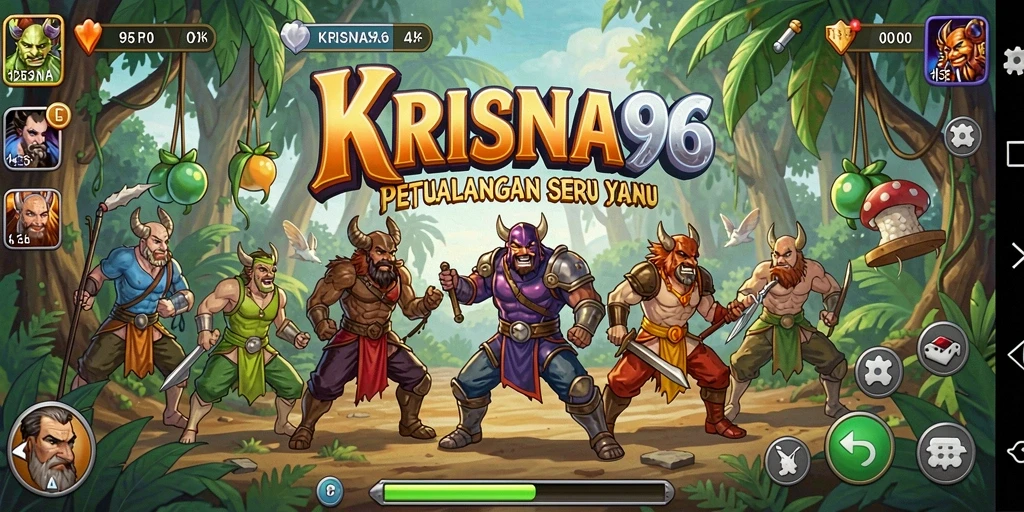 Tampilan gameplay petualangan yang menantang dan seru di KRISNA96.