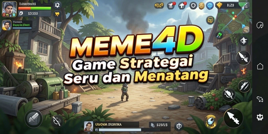 Tampilan menarik dari gameplay dalam MEME4D yang menantang.