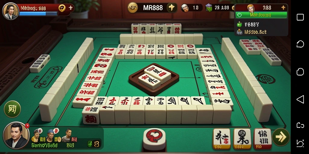 Tampilan gameplay seru dalam permainan Mahjong MR888.
