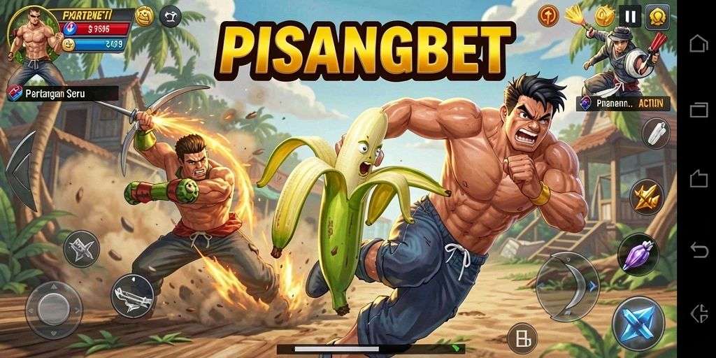 Tangkapan layar PISANGBET menunjukkan aksi pertempuran yang intens.