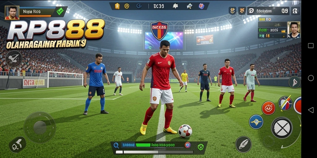Tampilan gameplay seru di RP888 yang menampilkan aksi olahraga nyata.
