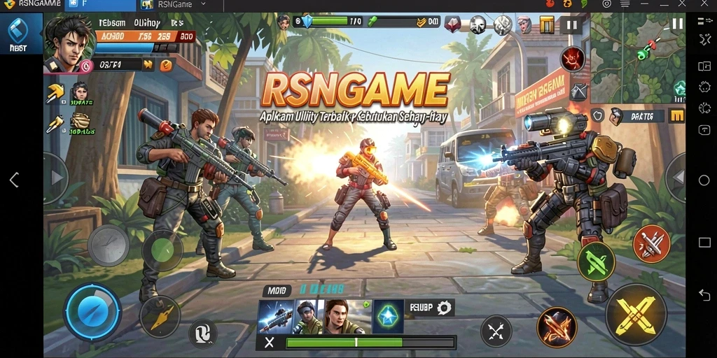 Tampilan utama RSNGAME yang menampilkan berbagai fitur Utility.